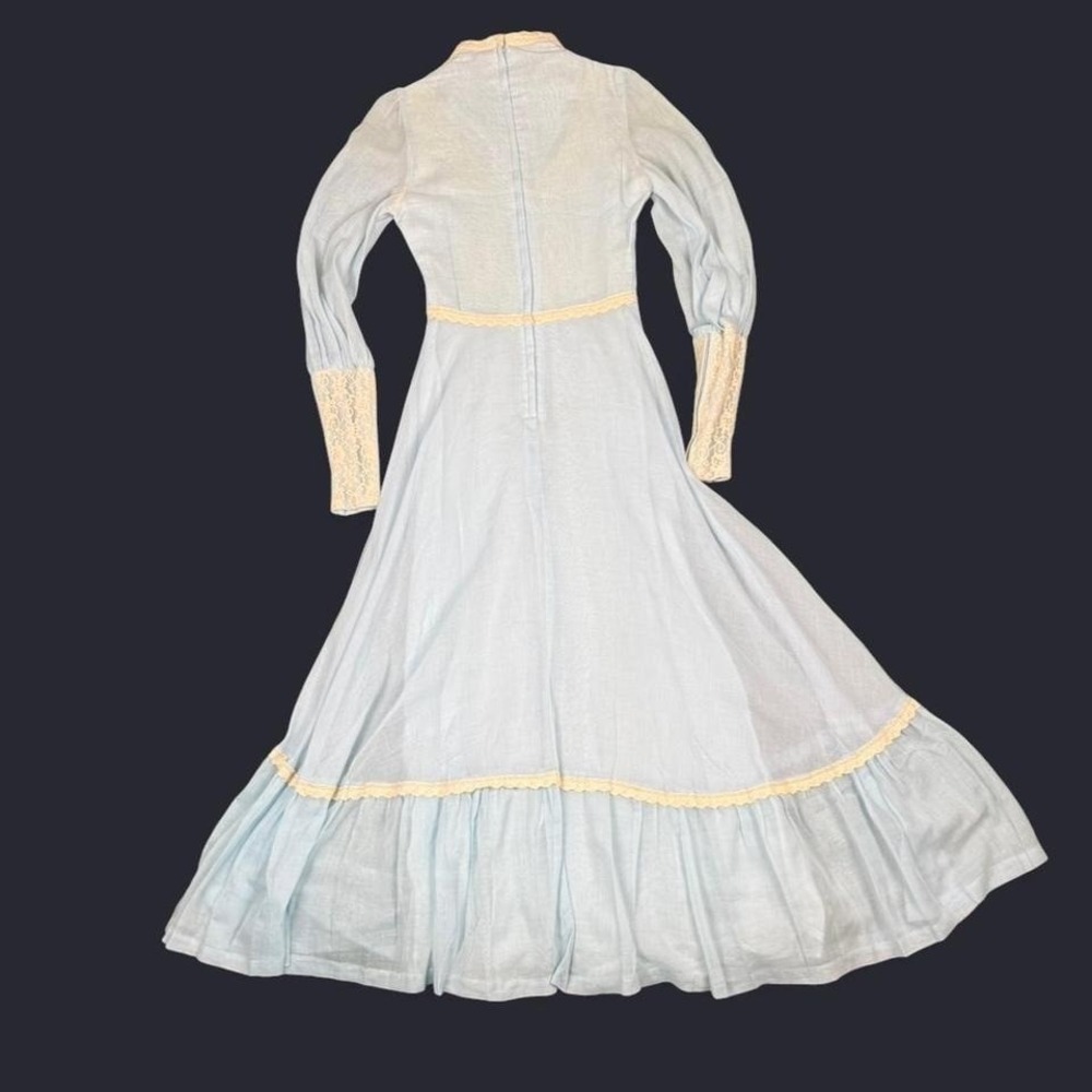 1970s Gunne Sax Prairie lace up Dress - Picture 3 of 8